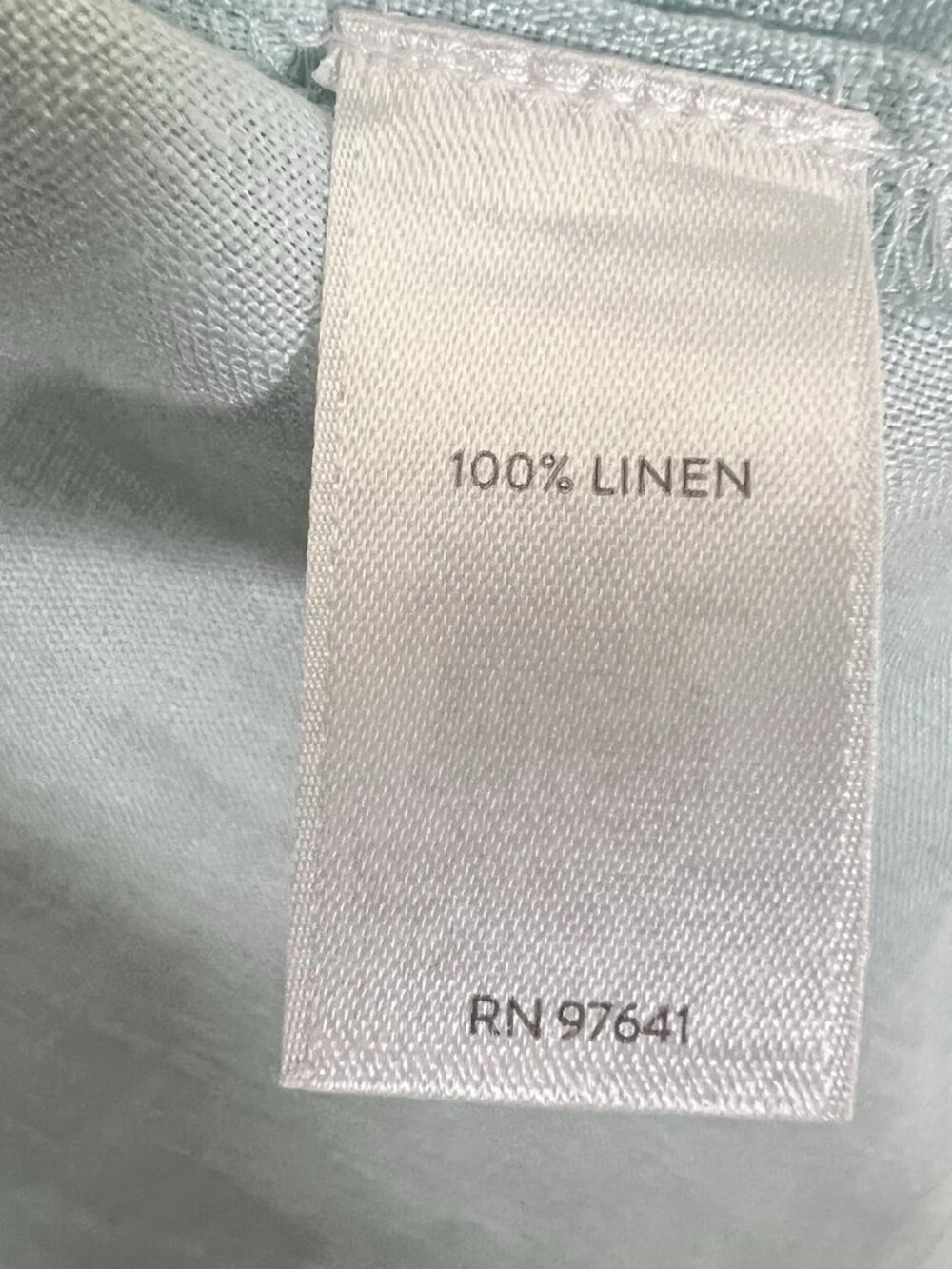 J Jill Love Linen Top Womens M Petite Light Blue Long Sleeve Beach Resort Casual - Picture 7 of 7